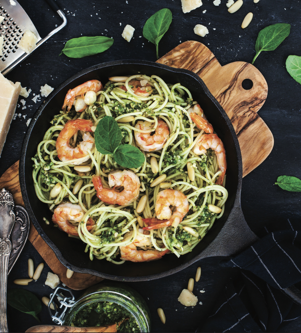 EAT IN: Zucchini Noodles with Avocado Pesto & Shrimp - VUE magazine