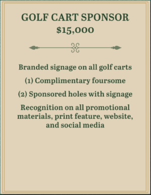GOLF CART SPONSOR - 2025