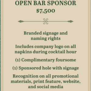OPEN BAR SPONSOR -2025
