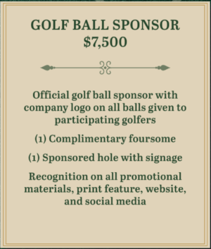 GOLF BALL SPONSOR -2025